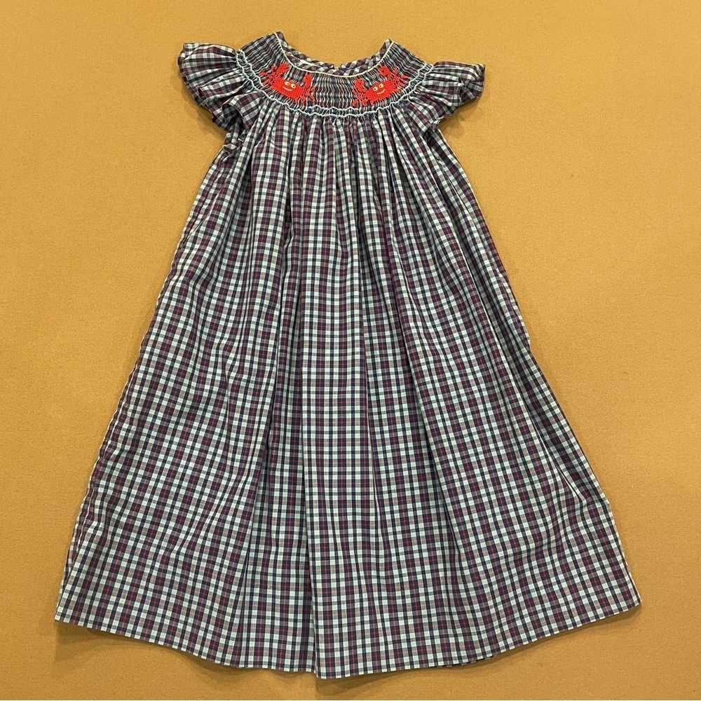 Petite Palace Girl’s Smocked Crab Dress Size 4T
